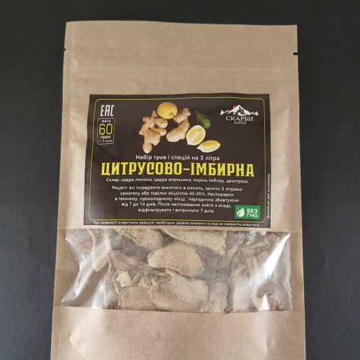 Набор для настойки Цитрусово-имбирная &mdash; фото